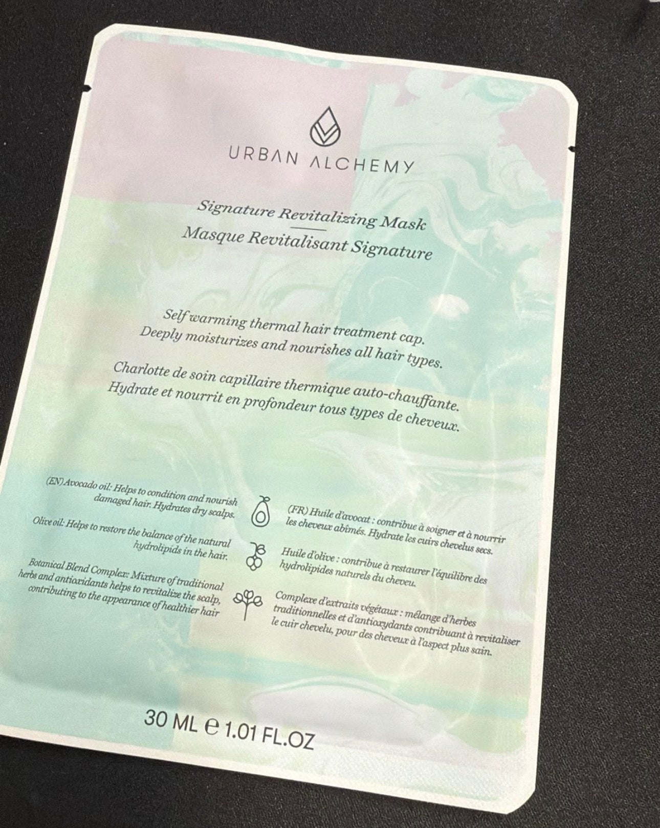 Urban Alchemy Signature Revitalising Mask – Self-Warming Hair Treatment Cap (30ml)