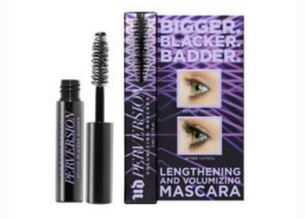 £1 DEALS Urban Decay Perversion volumizing Mini Mascara Travel Bigger Blacker Badder 3ml