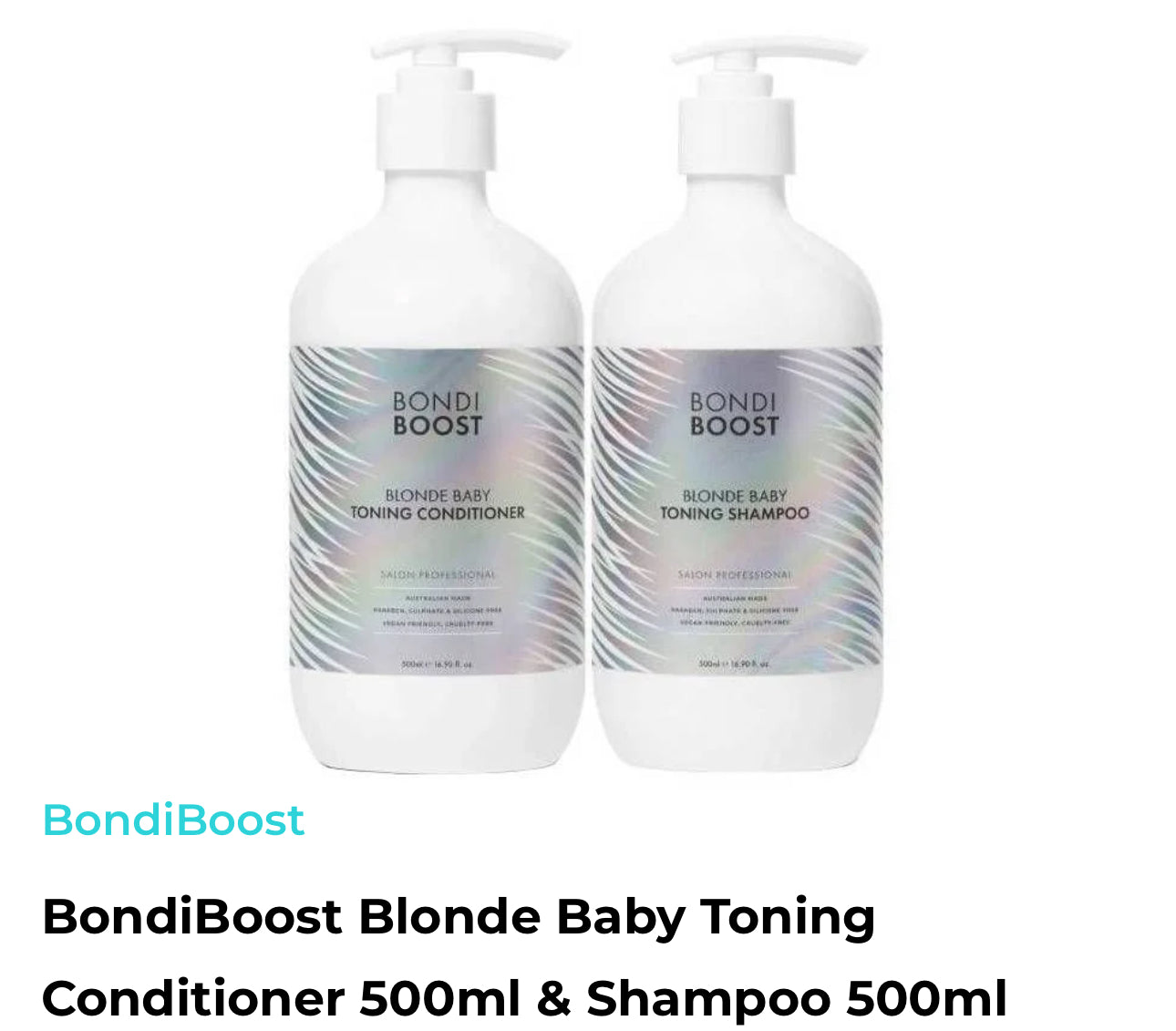 BondiBoost Blonde Baby Toning Shampoo & Conditioner Set 500ml