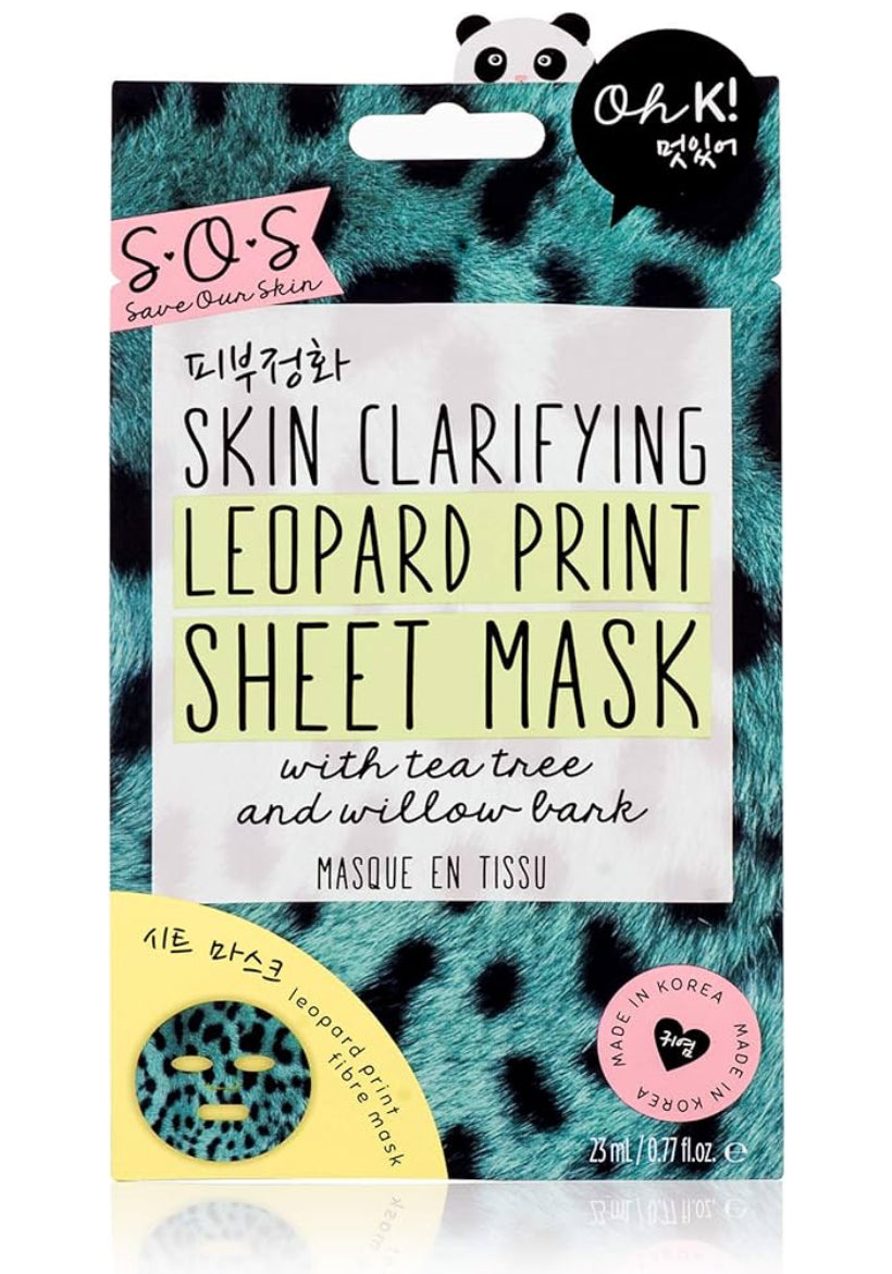 Oh K! SOS Skin Clarifying Leopard Print Sheet Mask