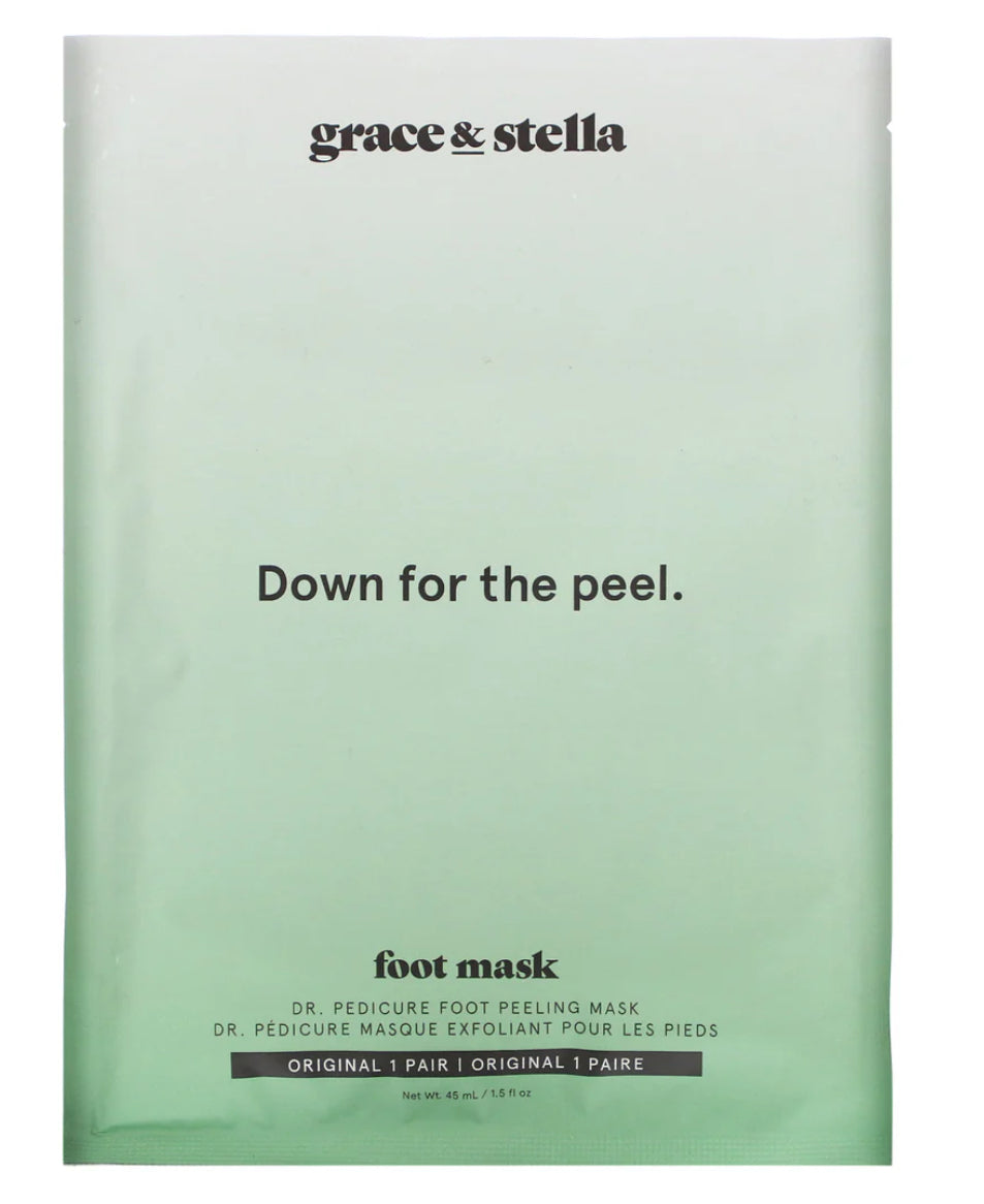 Grace & Stella, Dr. Pedicure Foot Peeling Mask, Original, 1 Pair, 1.5 fl oz (45 ml)