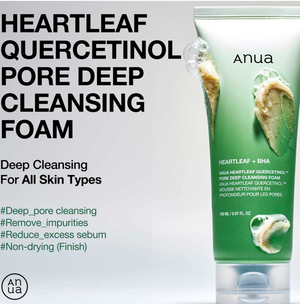 Anua Heartleaf Quercetinol Pore Deep Cleansing Foam 150ml