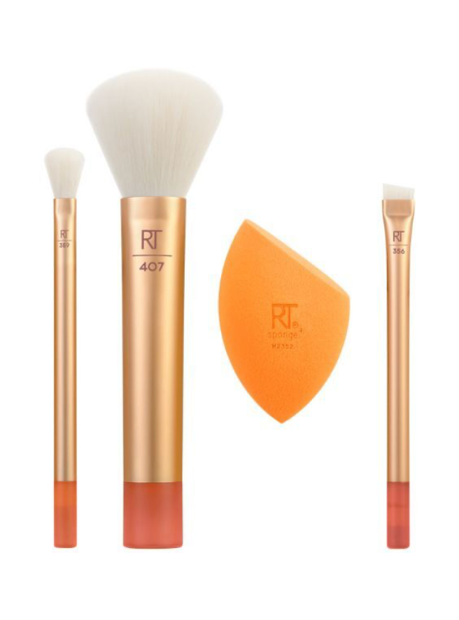 Real Techniques Orange Crush Midi Moment Brush Sponge Set