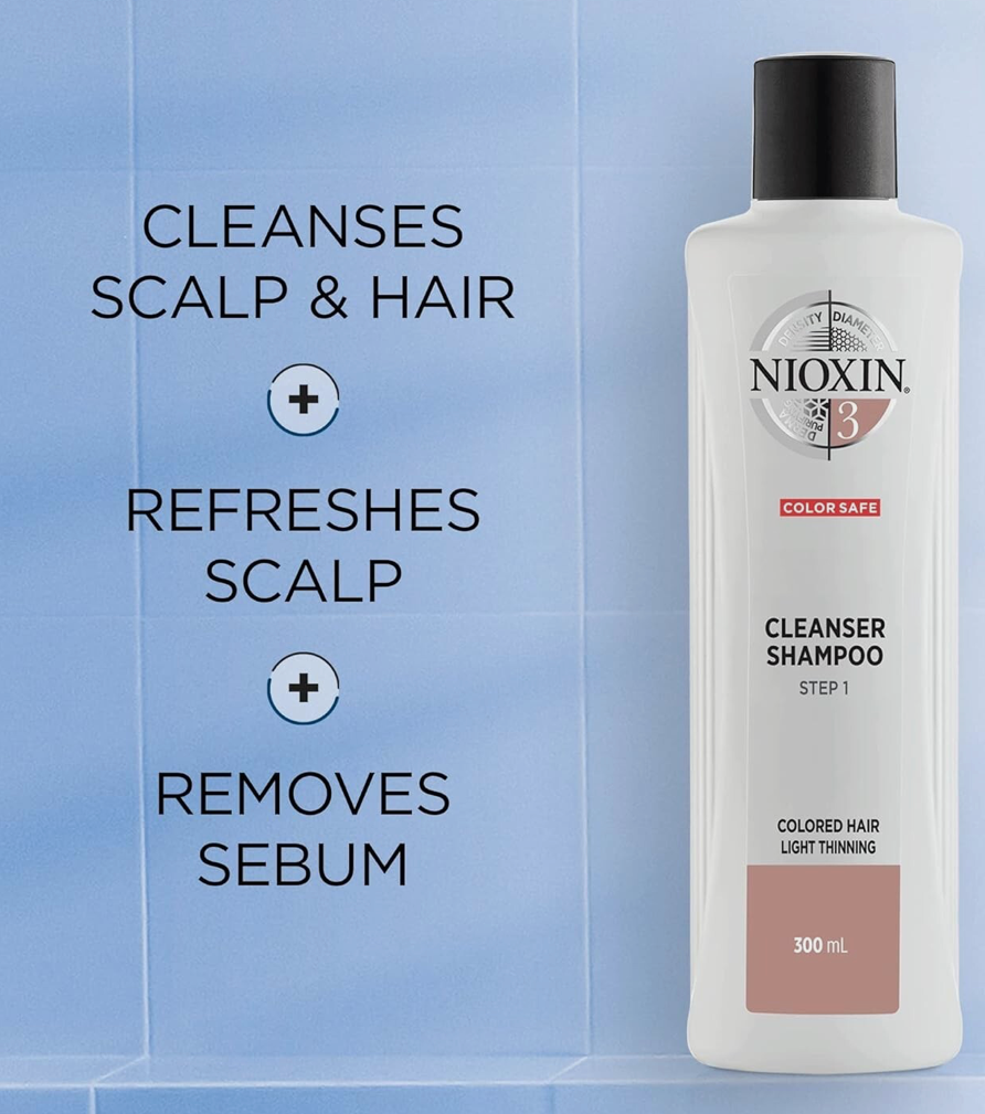 Nioxin System 3 Cleanser Shampoo For Coloured Hair - 300ml