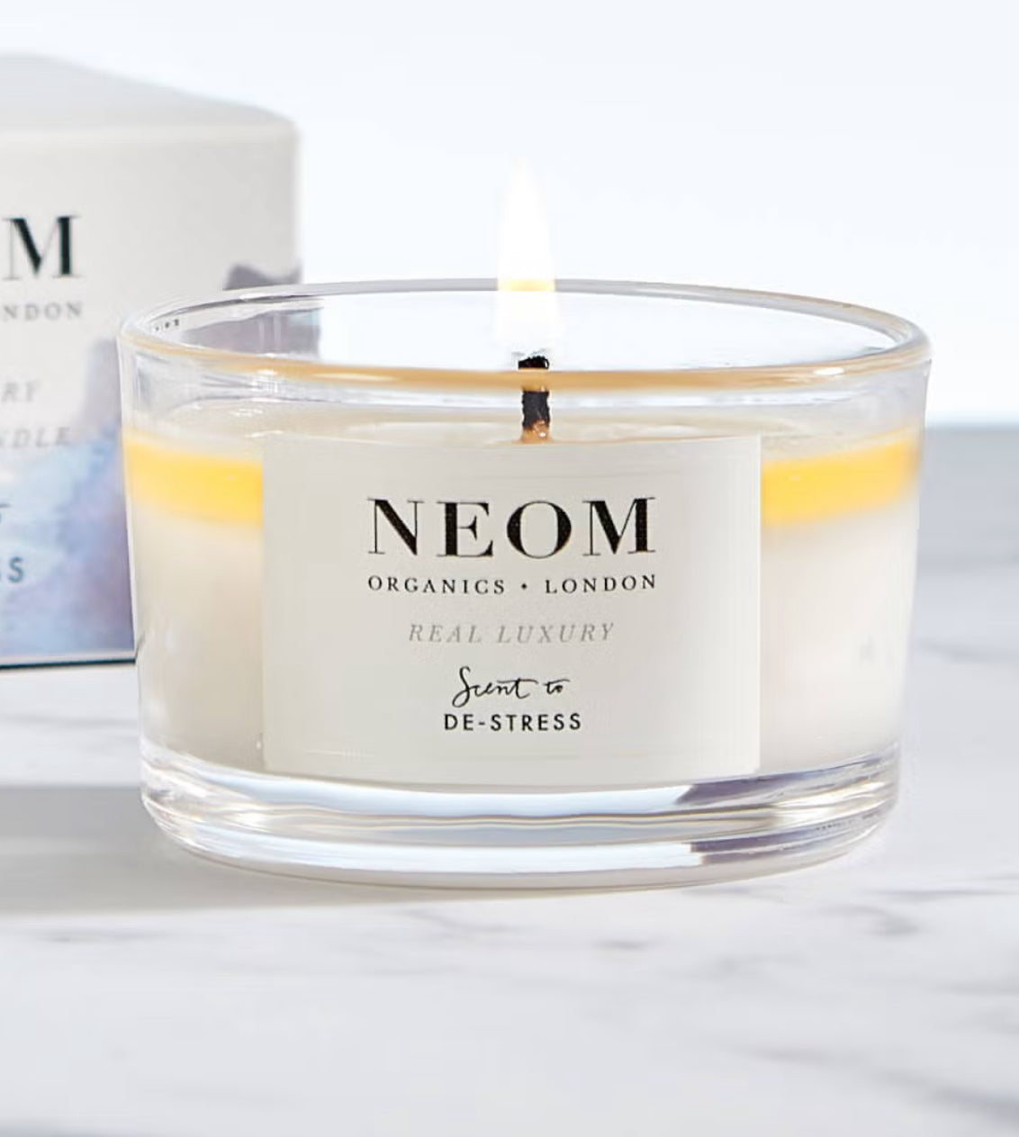 NEOM Wellbeing Real Luxury De-Stress Travel Scented Candle