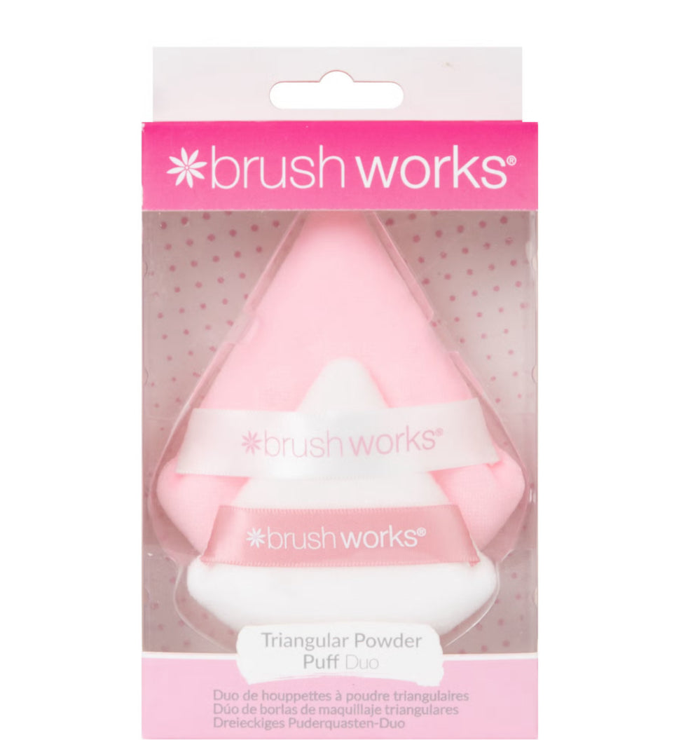 brushworks Triangle Powder Puff Duo