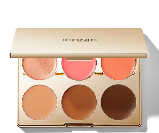 ICONIC London Multi-Use Cream Blush, Bronze and Highlight Palette