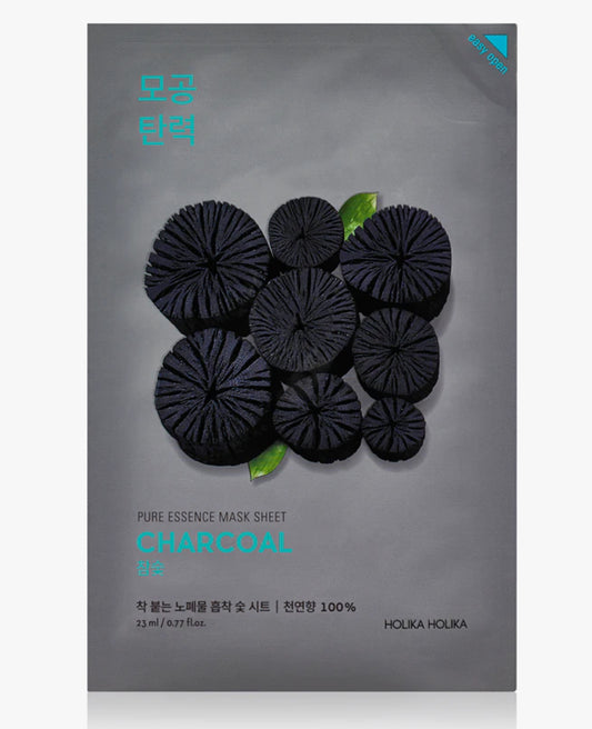 Holika Holika
Pure Essence Charcoal
cleansing face sheet mask with activated charcoal