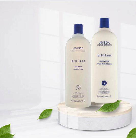 Aveda Brilliant Shampoo & Conditioner Bundle (1L each) worth £140