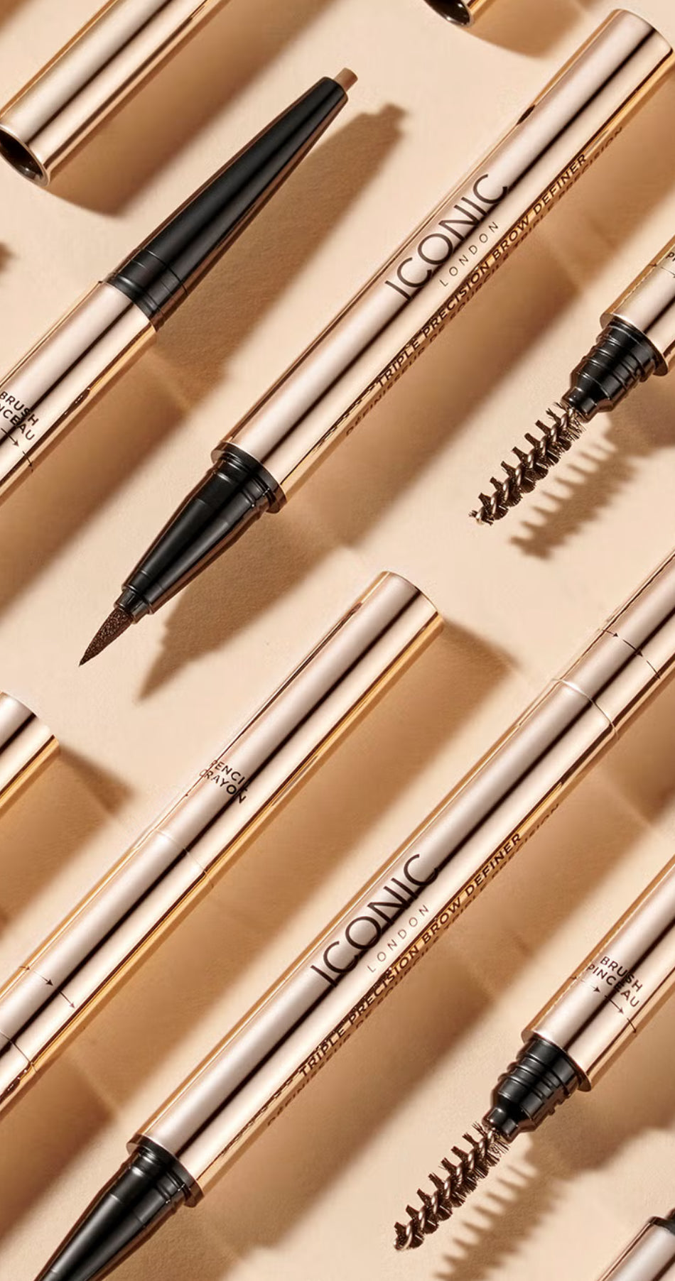 ICONIC London Triple Precision Brow Definer - Chocolate Brown
