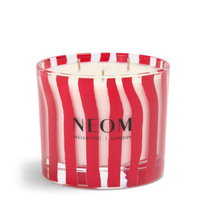 NEOM- Christmas Wish Luxury Scented Candle | Essential Oil Aromatherapy Candle | Mandarin & Cinnamon | Gift (3 Wick) 420g