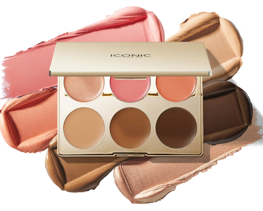 ICONIC London Multi-Use Cream Blush, Bronze and Highlight Palette