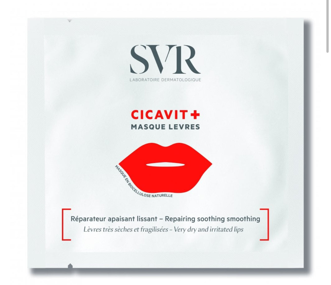 SVR Cicavit+ Masque Levres Lips- Very Dry And Irritated Lips 5ml Biocellulose Mask