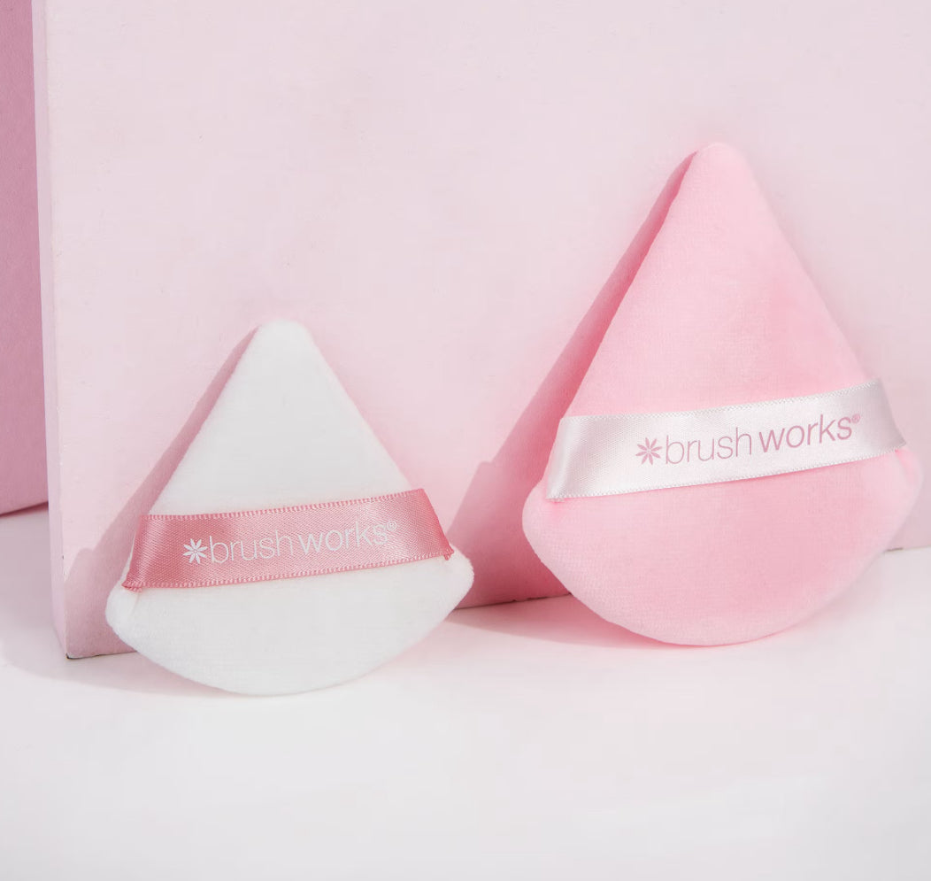 brushworks Triangle Powder Puff Duo