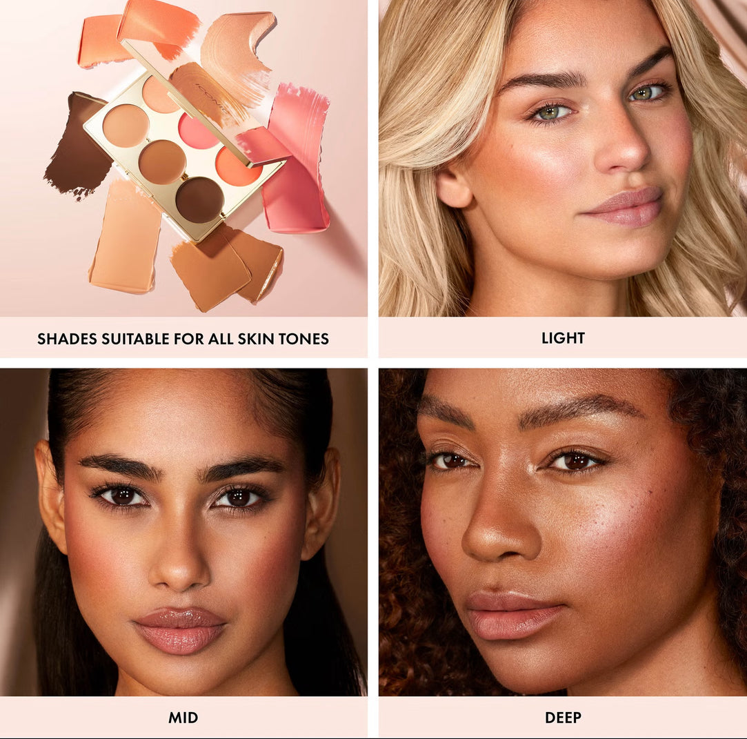ICONIC London Multi-Use Cream Blush, Bronze and Highlight Palette