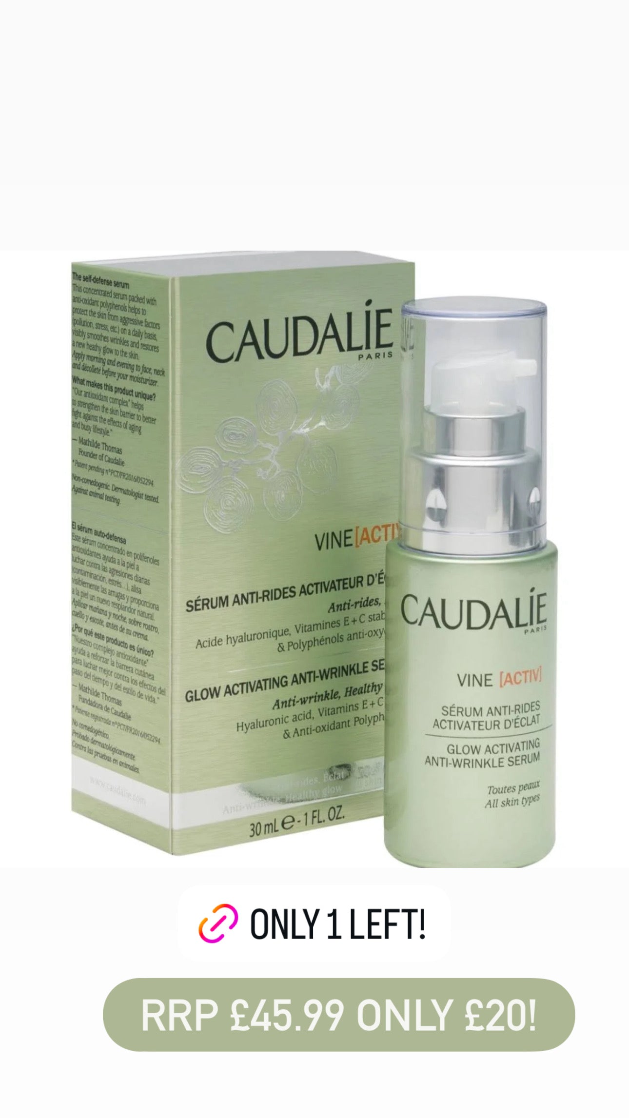 Caudalie Vine[Activ] Glow Activating Anti-Wrinkle Serum – 30 ml