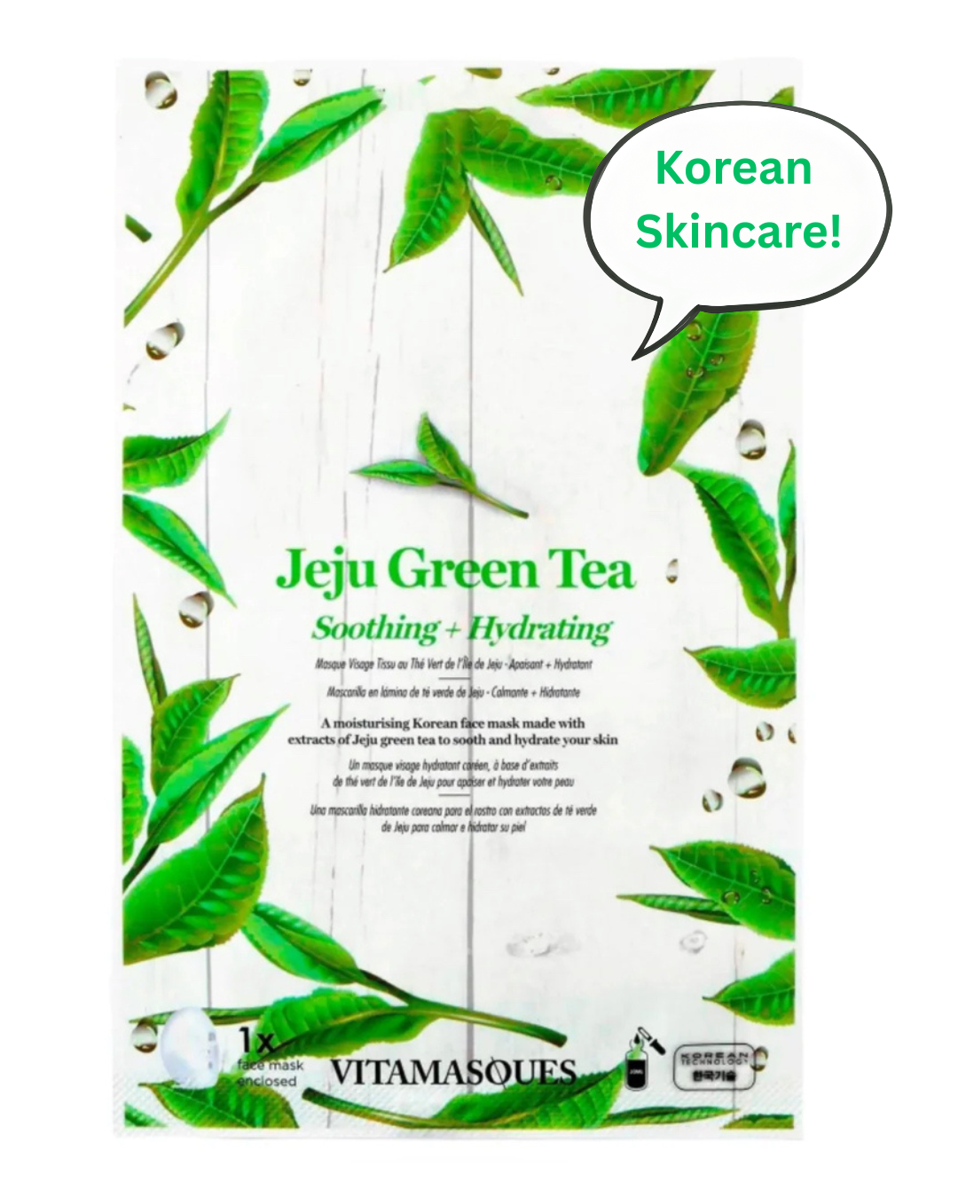Vitamasques Jeju Green Tea Sheet Face Mask