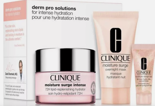 Clinique Hydrate & Glow Gift Set. Moisture Surge Trio Gift Set