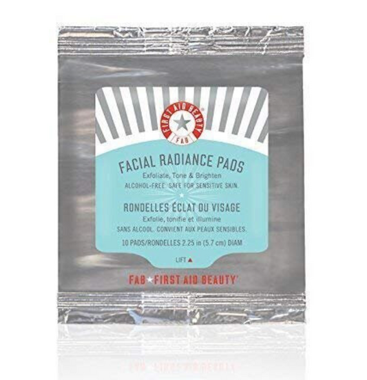 £1 DEALS FAB FIRST AID BEAUTY FACIAL RADIANCE PADS - 10 PADS - TRAVEL SIZE