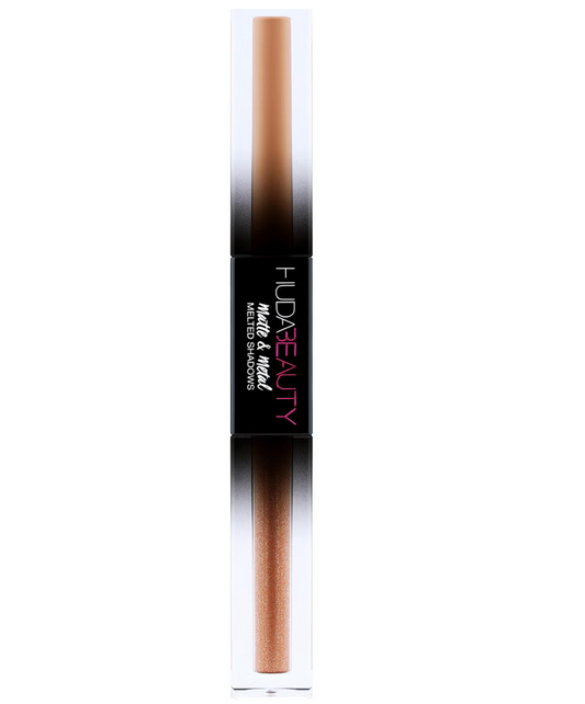 Huda Beauty Matte & Metal Melted Shadows Double Pump Latte & Drop Top