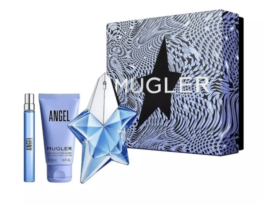 Mugler Angel Gift Set 50ml Eau De Parfum + 50ml Body Lotion + 10ml Eau De Parfum