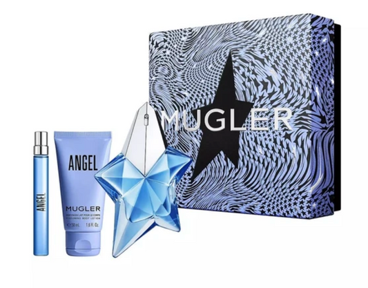 Mugler Angel Gift Set 50ml Eau De Parfum + 50ml Body Lotion + 10ml Eau De Parfum